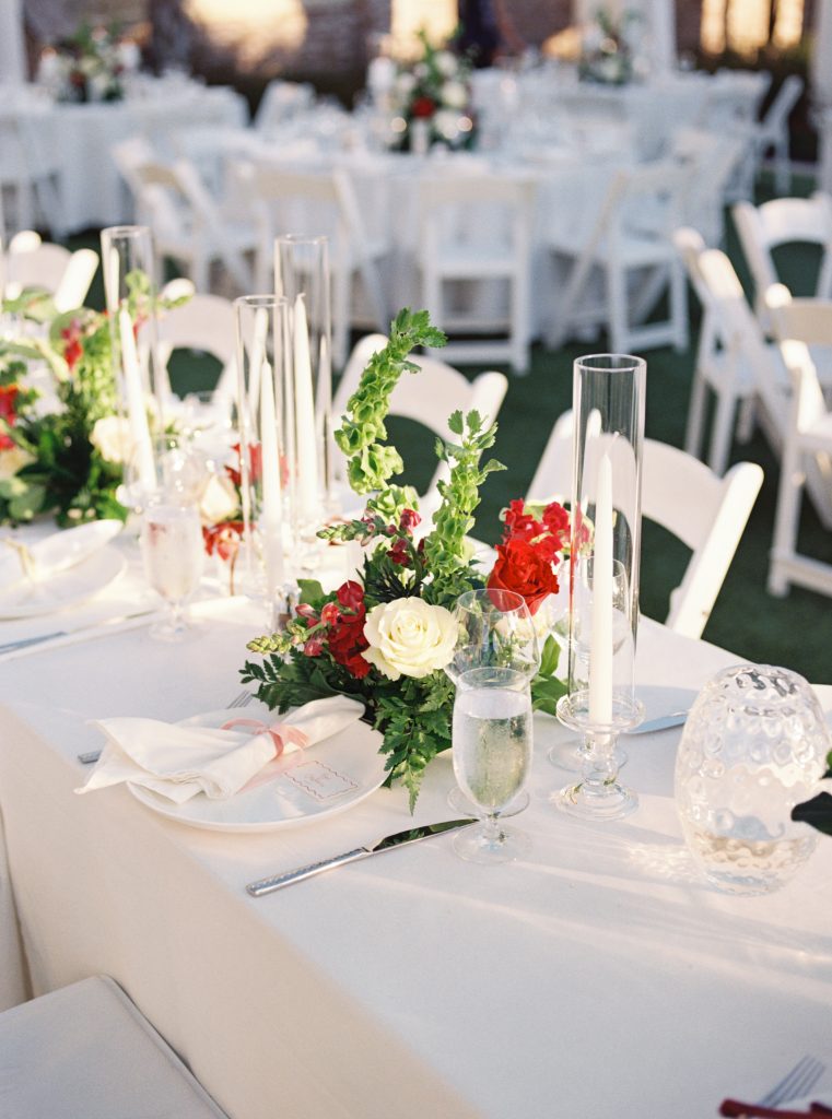 luxury tent wedding details
