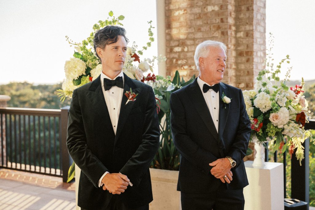 groom during wedding ceremony emotional reaction