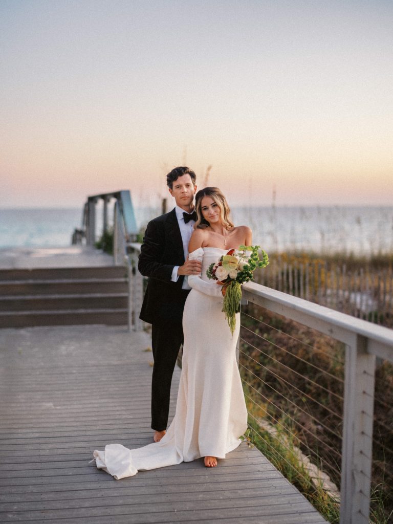 Luxury sunset wedding photos