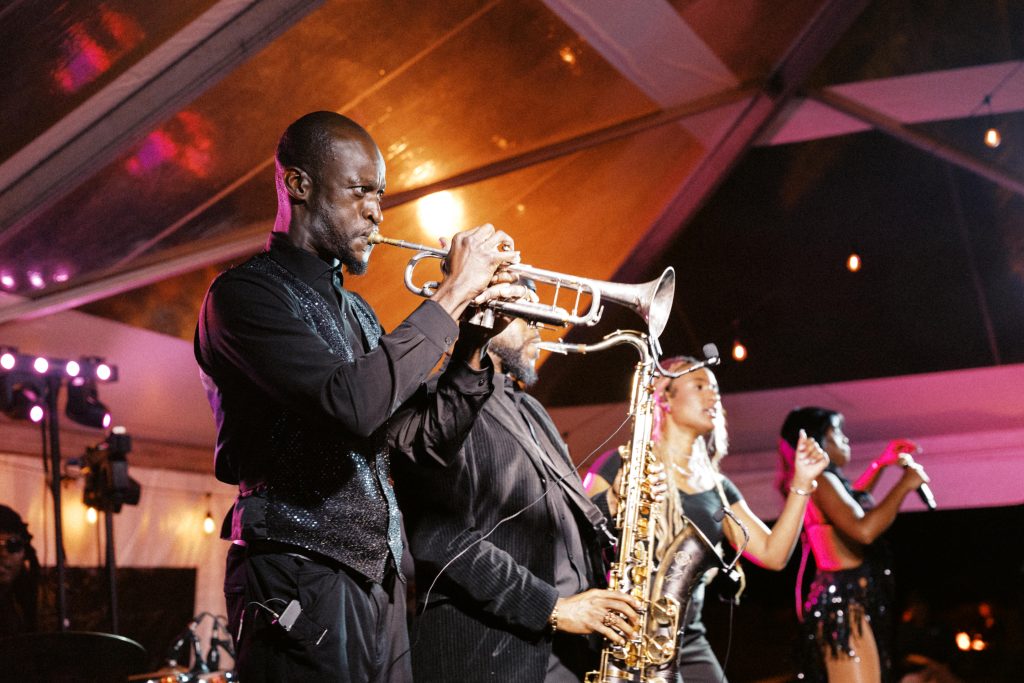live band at a luxury destination wedding